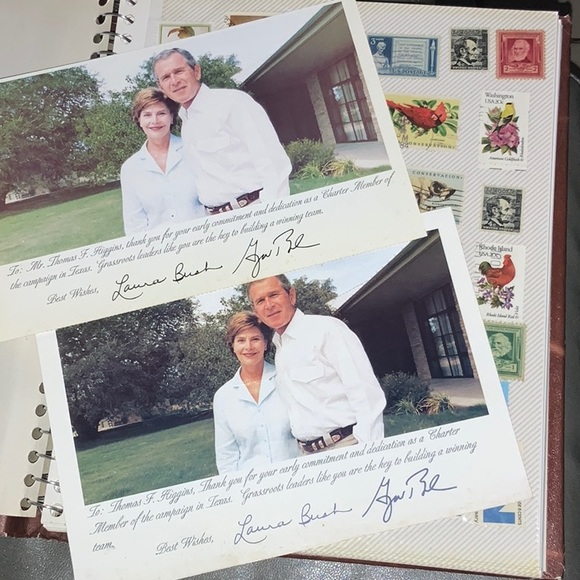 George & Laura Bush SIGNATURES W/ Picture